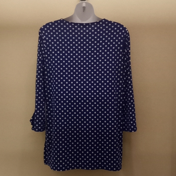 Susan Graver Polka Dot  Blouse - Picture 8 of 12
